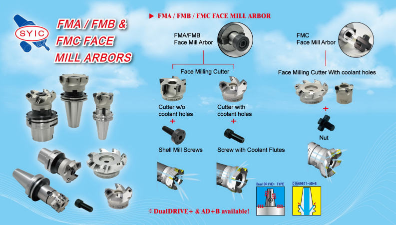 22723-10 Face Mill Arbor CAT50 x FMA 1-10.0 SYIC CV50 Techniks Precision CAT50 1 x 10 Shell Mill Arbor