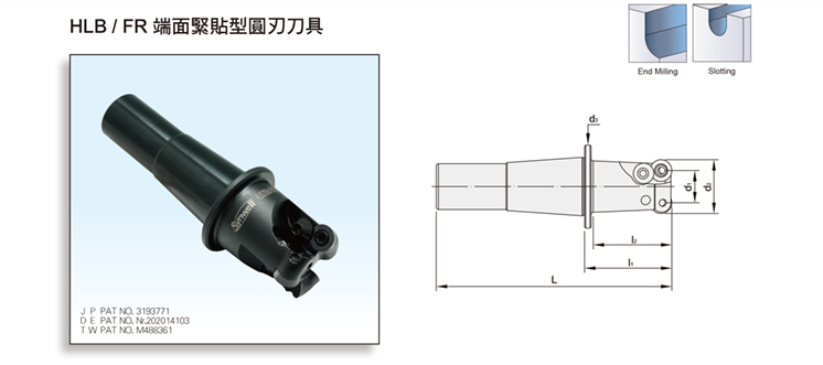 HLB/FR FACE CONTACT TYPE BALL NOSE END MILL CUTTER HLB/FR FACE CONTACT TYPE BALL NOSE END MILL CUTTER
