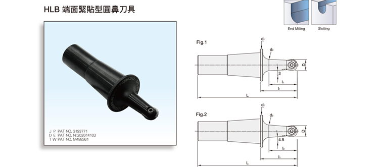 HBL FACE CONTACT TYPE BALL NOSE FINISH END MILL CUTTER HBL FACE CONTACT TYPE BALL NOSE FINISH END MILL CUTTER