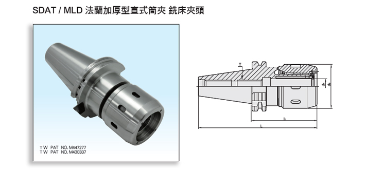 DualDRIVE+ SDAT/MLD Multi-Lock Milling Chuck DualDRIVE+ SDAT/MLD Multi-Lock Milling Chuck