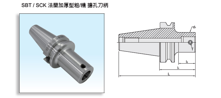 DualDRIVE + SBT / SCK Boring Head Shank DualDRIVE + SBT / SCK Boring Head Shank